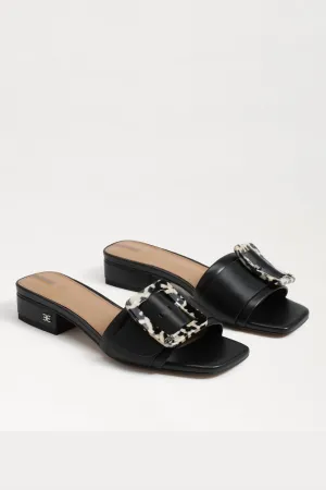 Women's Deacon Slide Sandal In Black Leather