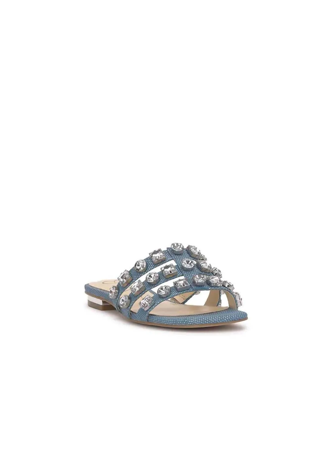 Women's Detta Rhinestone Band Sandals In Light Blue