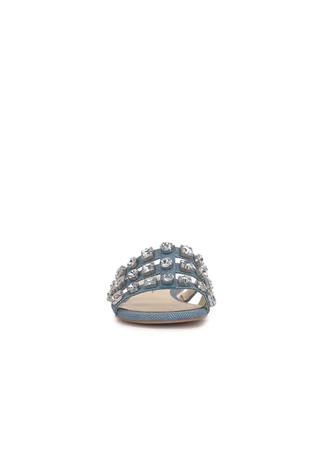 Women's Detta Rhinestone Band Sandals In Light Blue