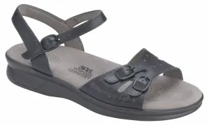 Women's Duo Quarter Strap Sandal - Medium In Black