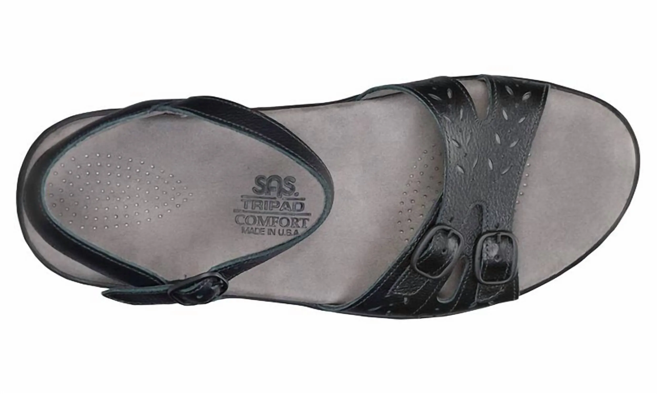 Women's Duo Quarter Strap Sandal - Medium In Black