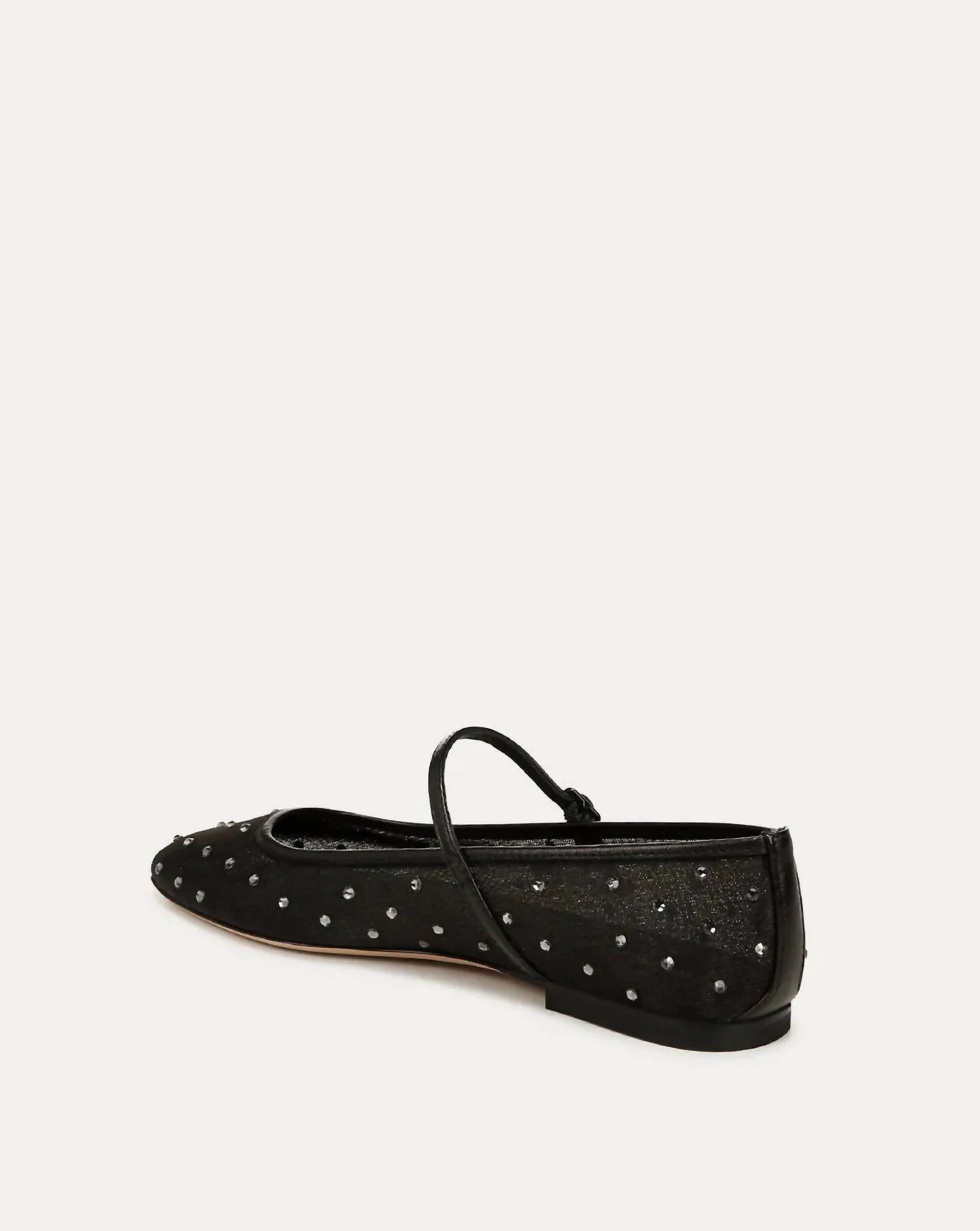 Women's Ellie Mesh Crystal Diamond Flat Shoes In Black