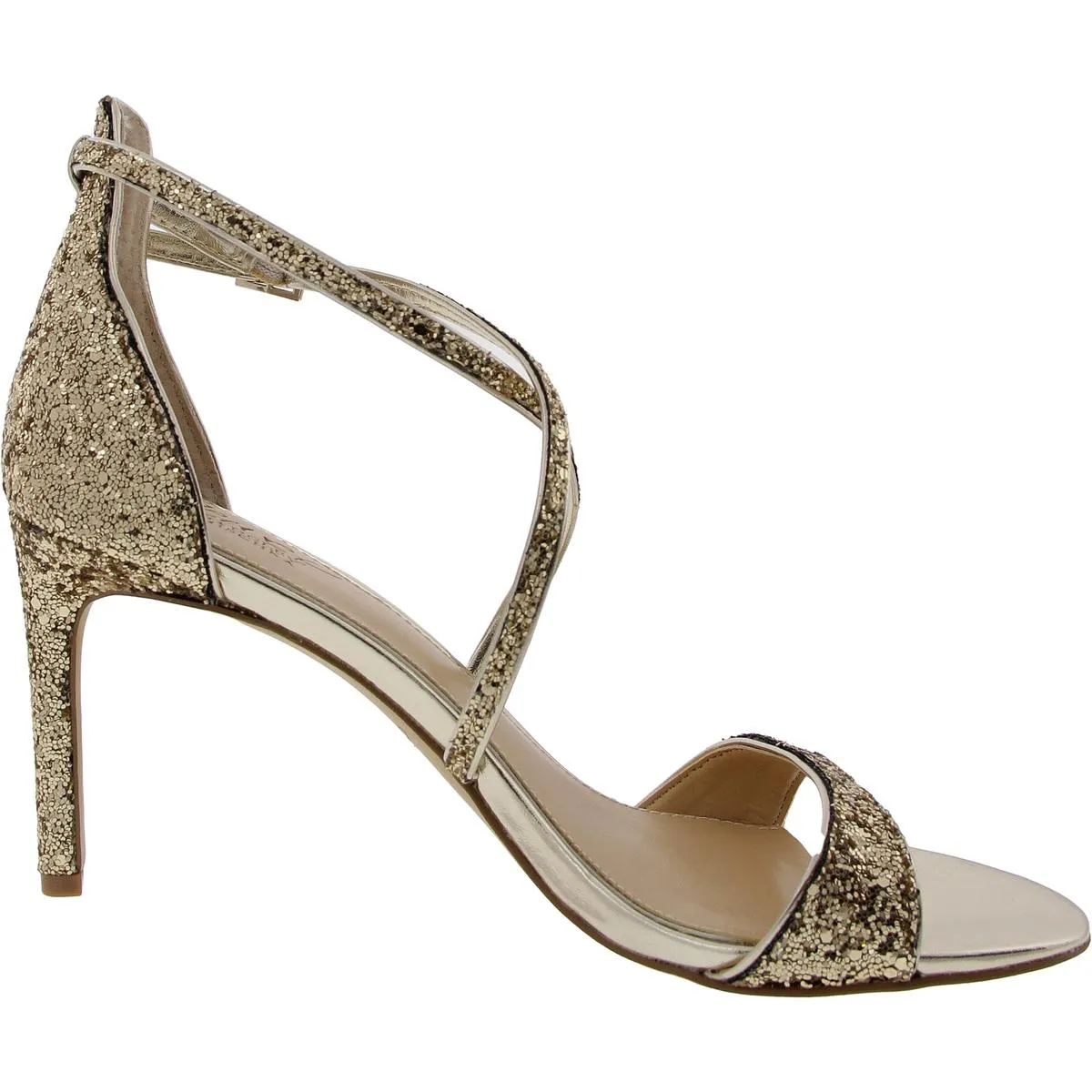 Womens Embellished Faux Leather Heels