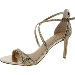 Womens Embellished Faux Leather Heels
