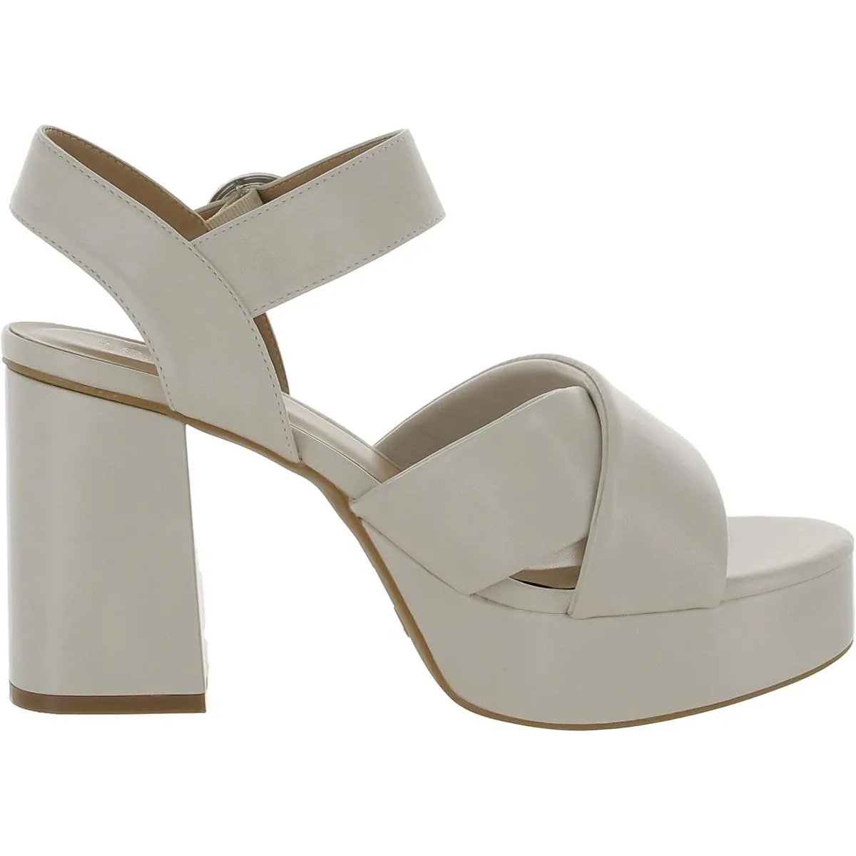 Womens Faux Leather Block Heel