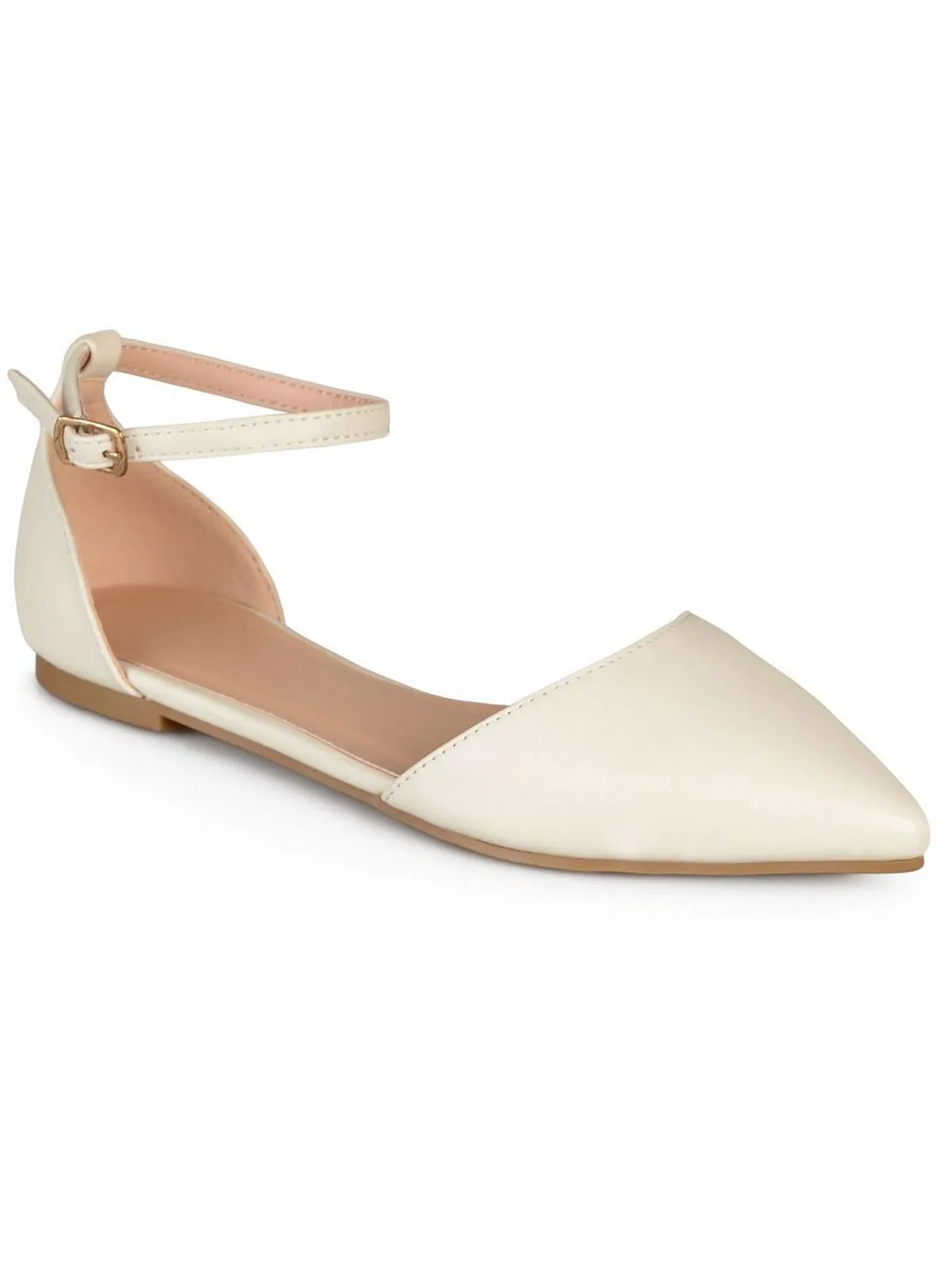 Womens Faux Leather Buckle Ankle Strap