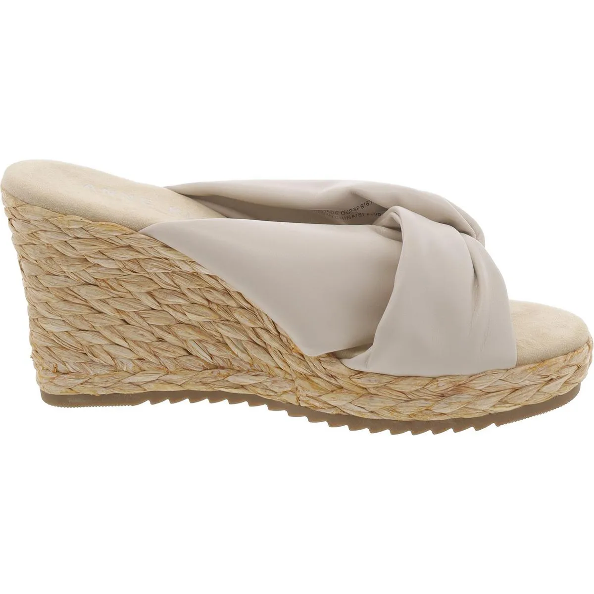 Womens Faux Leather Open Toe Wedge Sandals