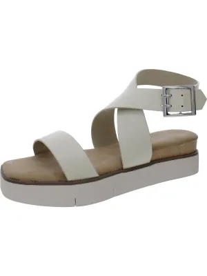 Womens Faux Leather Platform Sandals