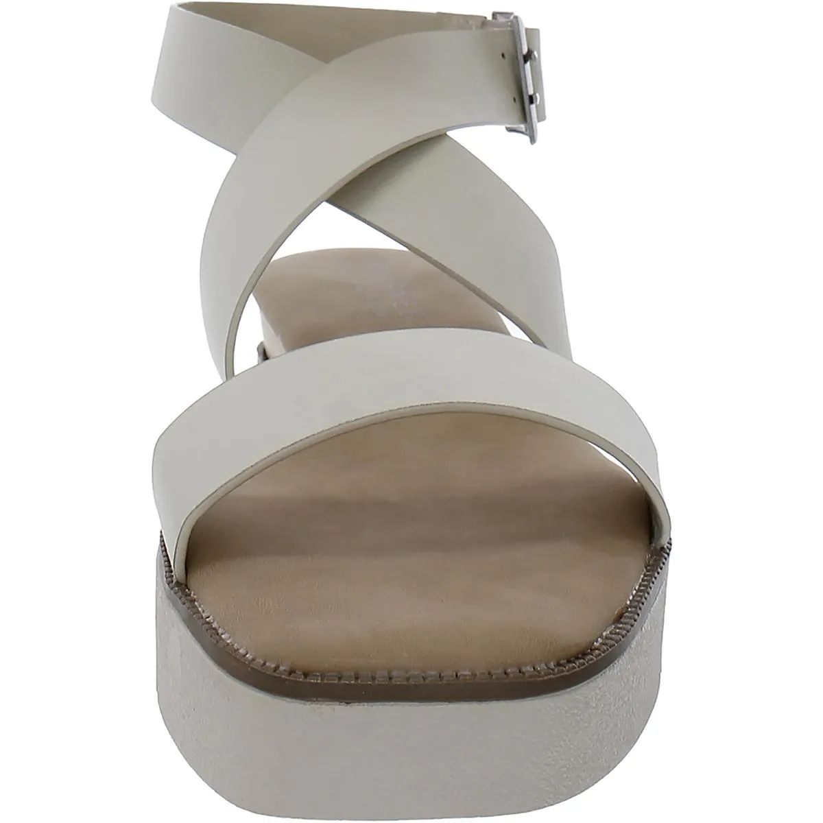 Womens Faux Leather Platform Sandals