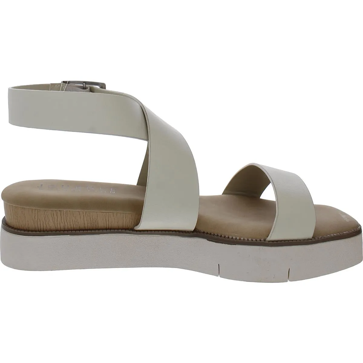 Womens Faux Leather Platform Sandals