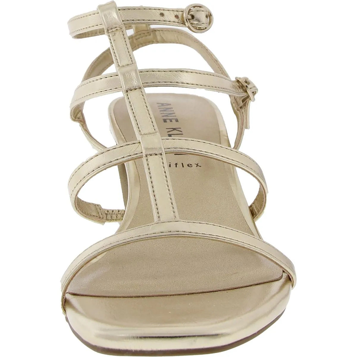 Womens Faux Leather Slip On Block Heel