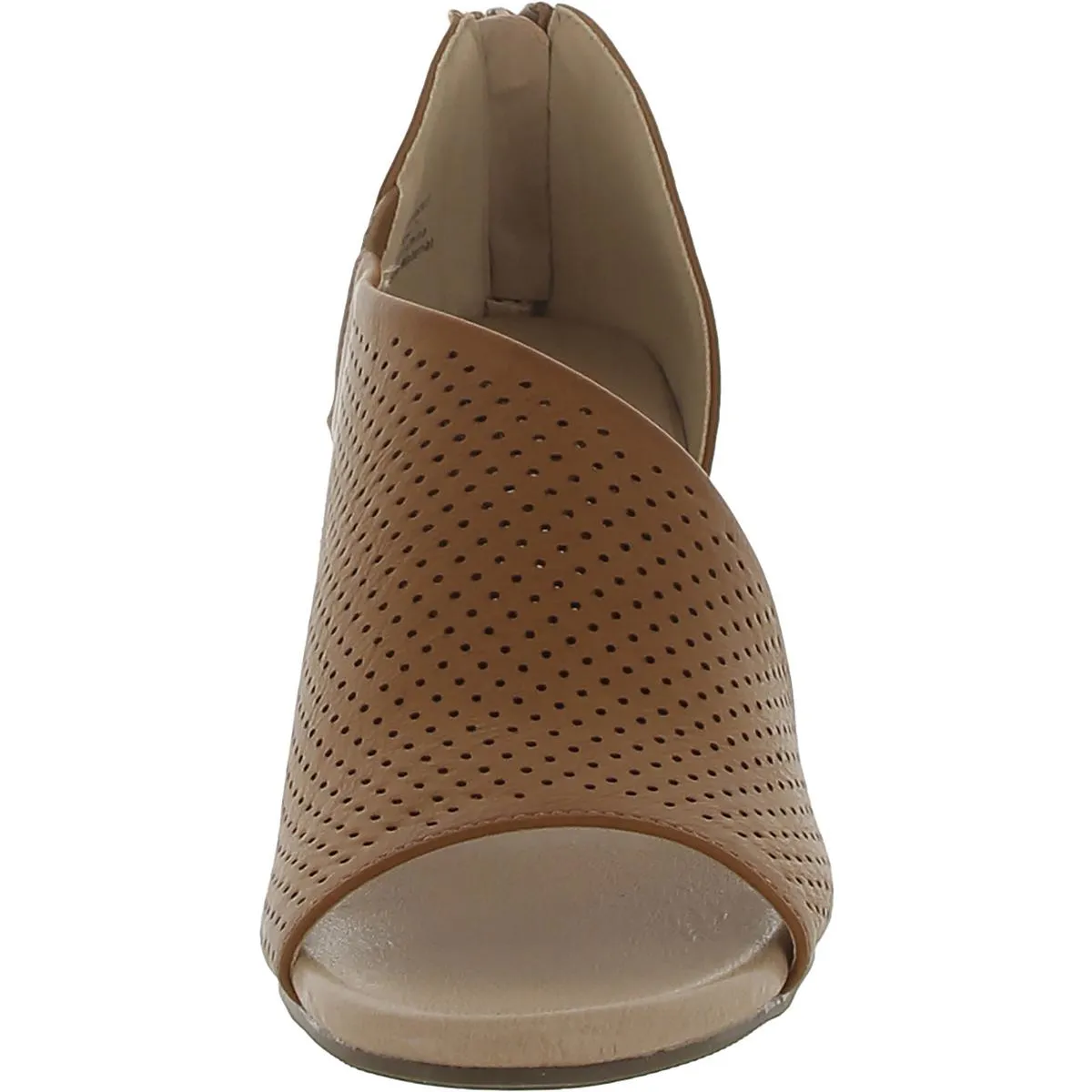 Womens Faux Leather Slip On Mule Sandals
