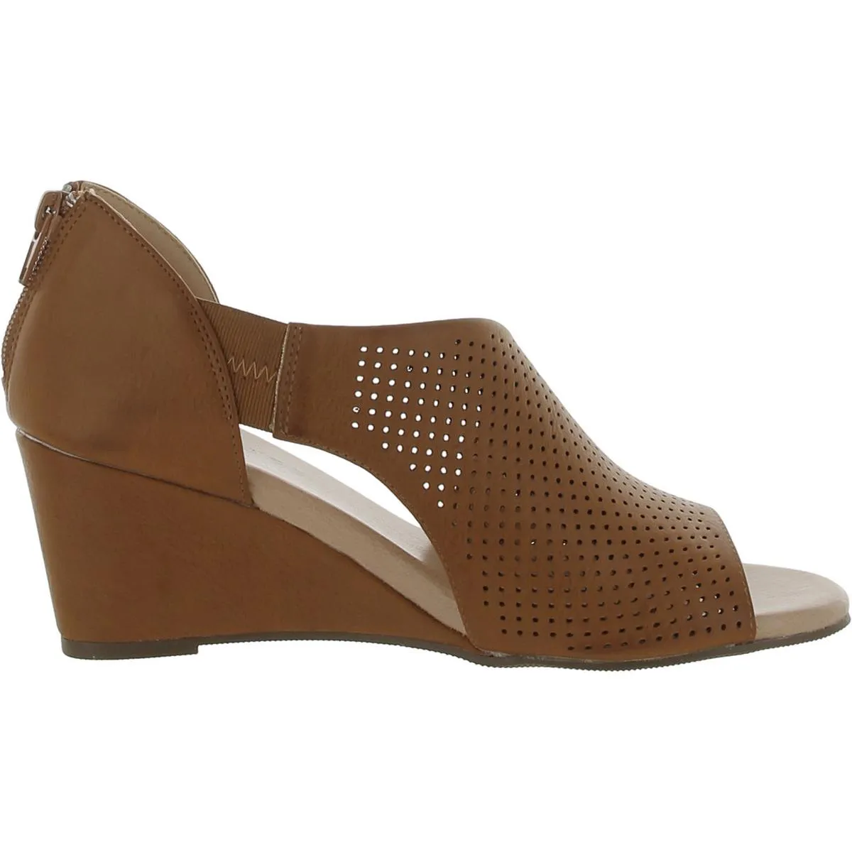 Womens Faux Leather Slip On Mule Sandals
