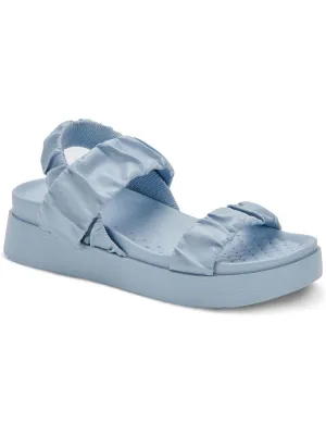 Womens Faux Leather Waterproof Ankle Strap