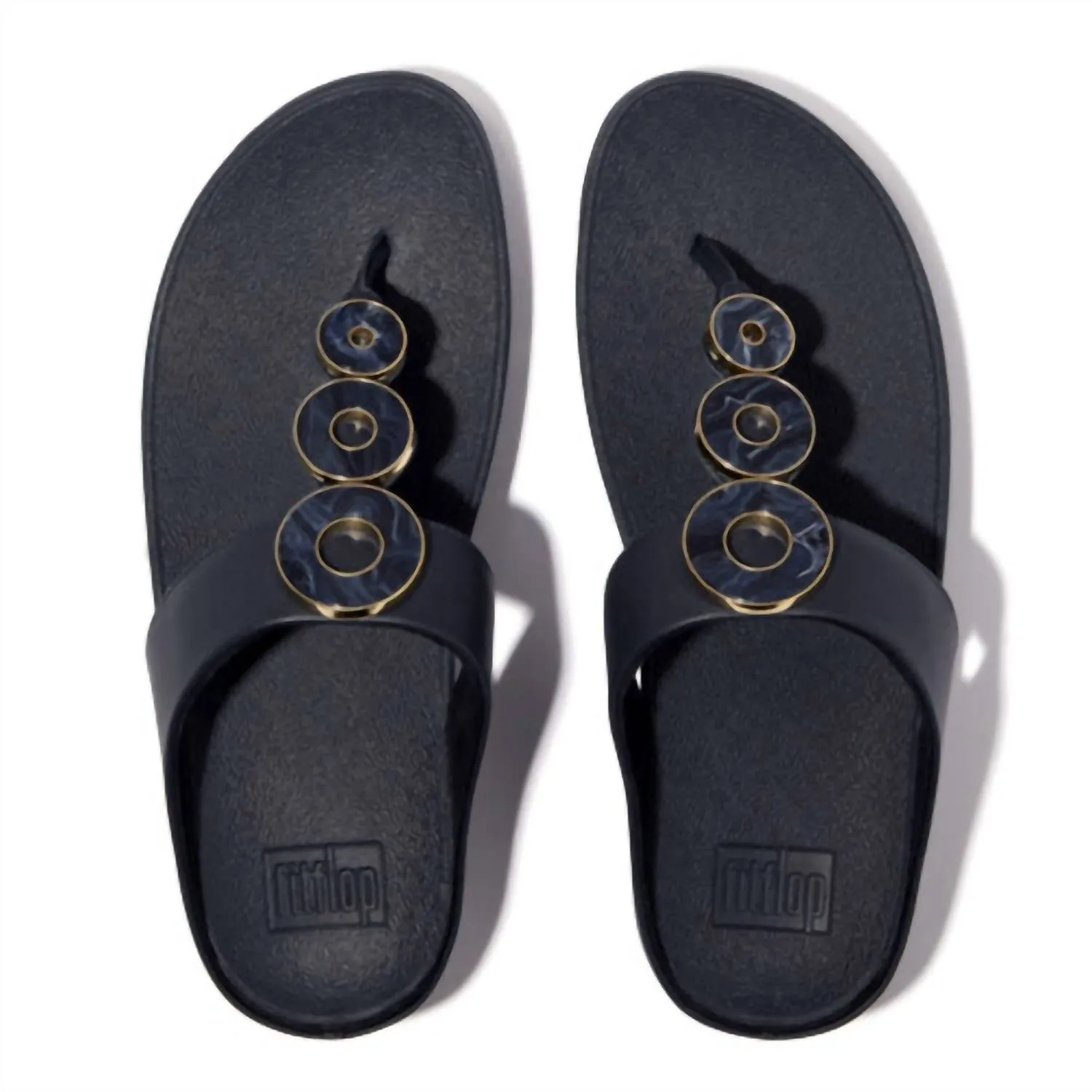 Women's Fino Resin Toe Post Sandal In Midnight Navy