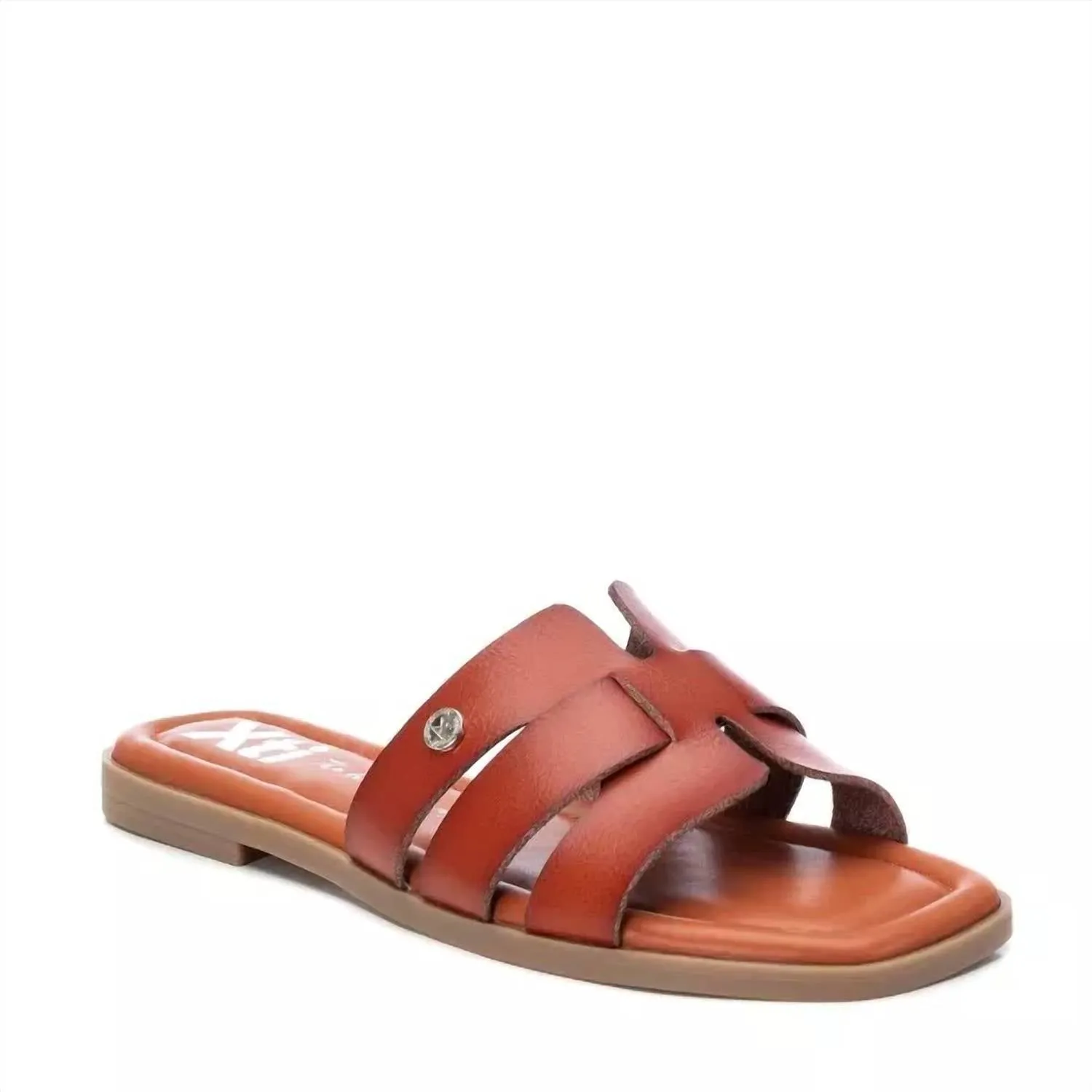 Women's Flat Sandals In Camel
