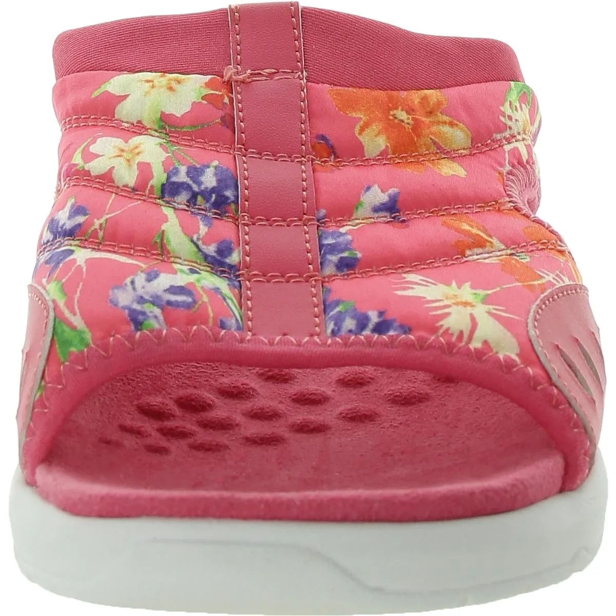 Womens Floral Print Manmade Slide Sandals