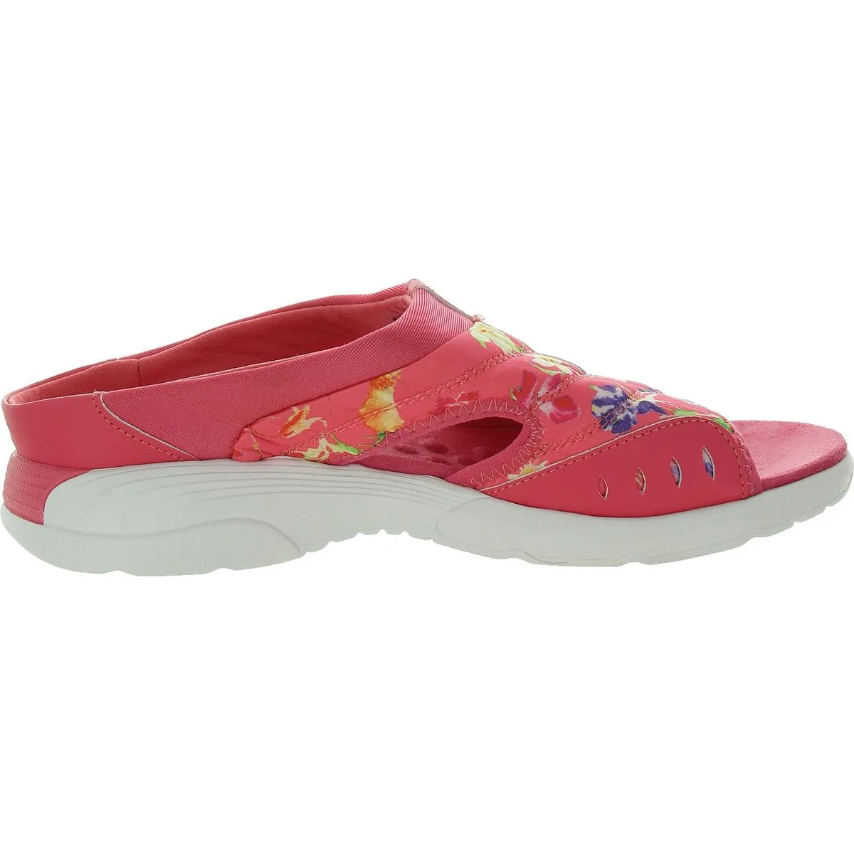 Womens Floral Print Manmade Slide Sandals