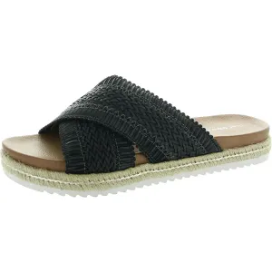 Womens Fringe Slide Sandals