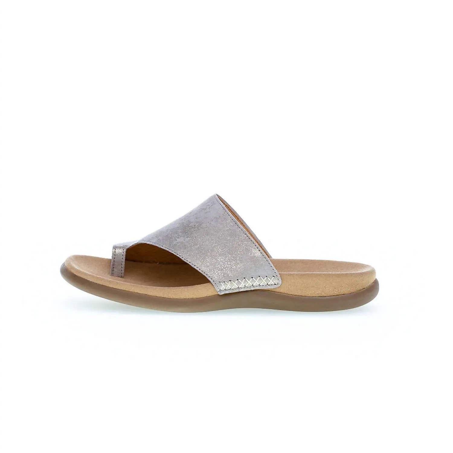 Women's Gabor Toe Loop Sandal In Metallic Shell