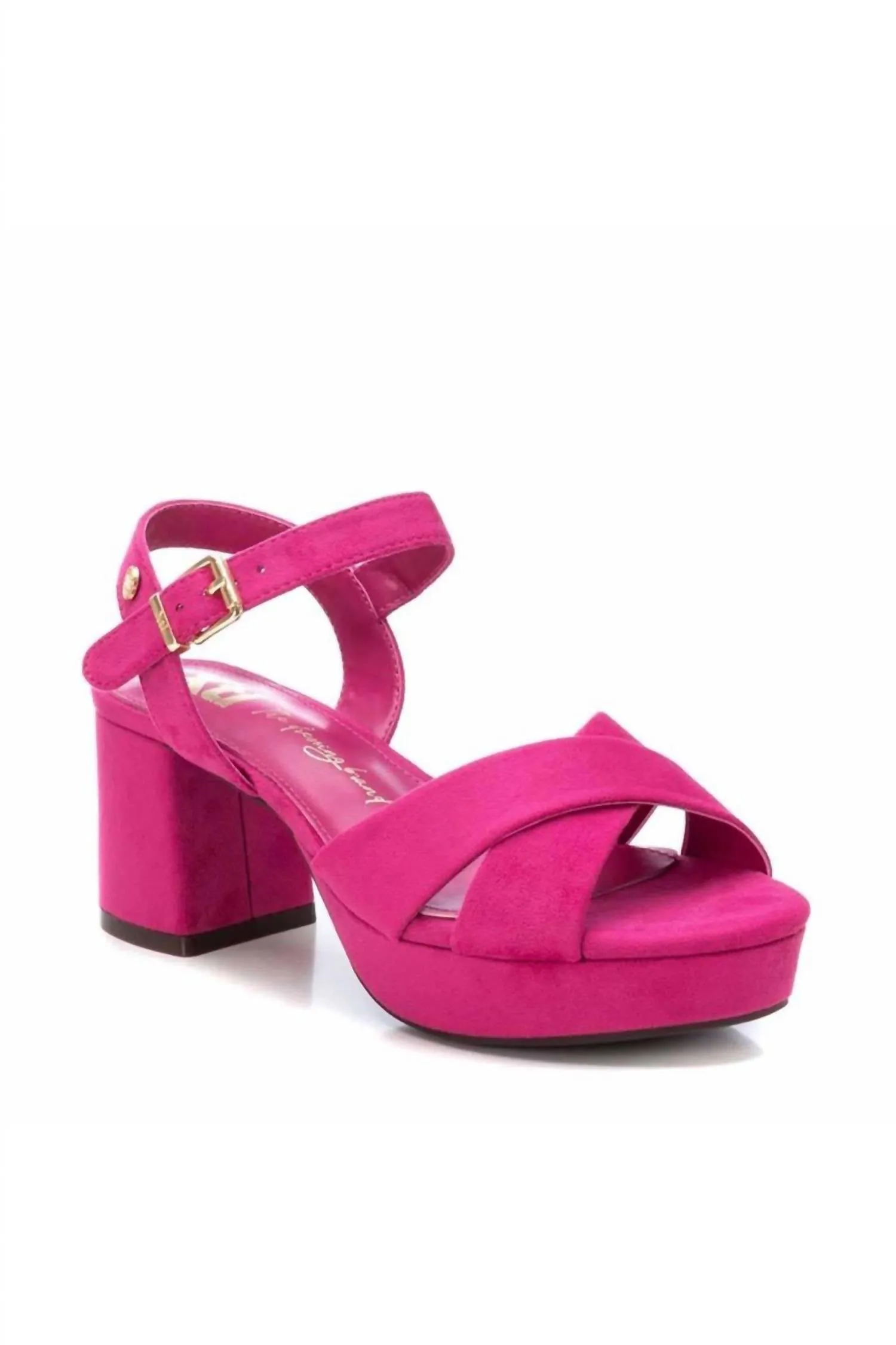Women's Heeled Sandals In Fuxia
