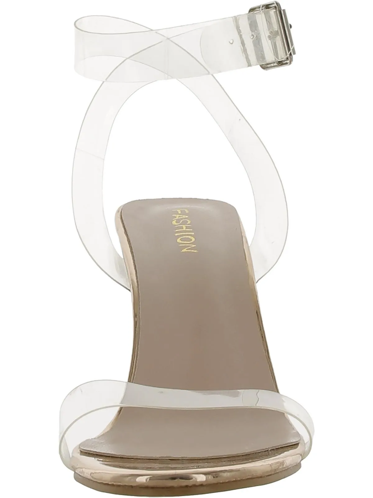 Womens Iridescent Ankle Strap Heels
