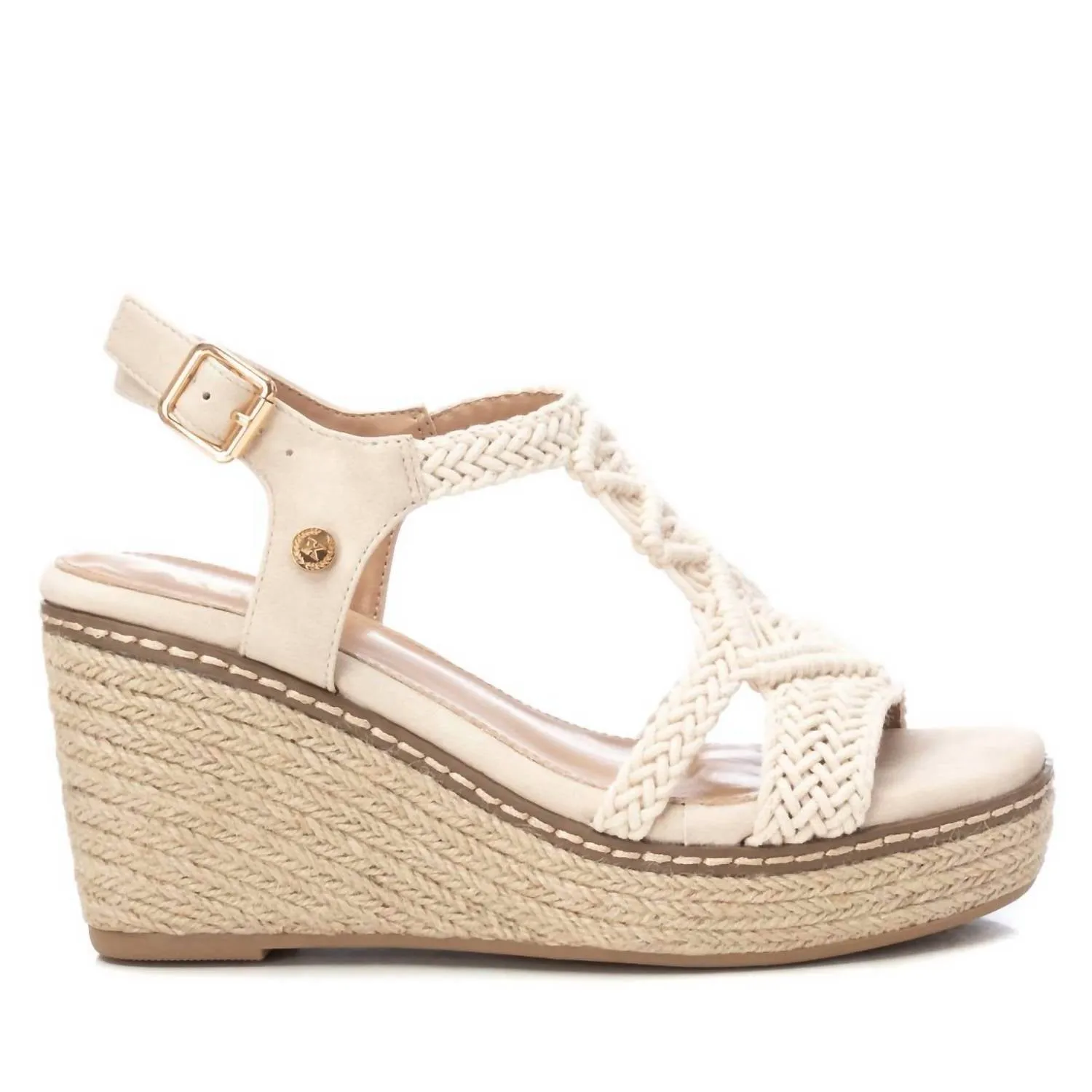 Women's Jute Wedge Sandals By Xti 142834 In Ice