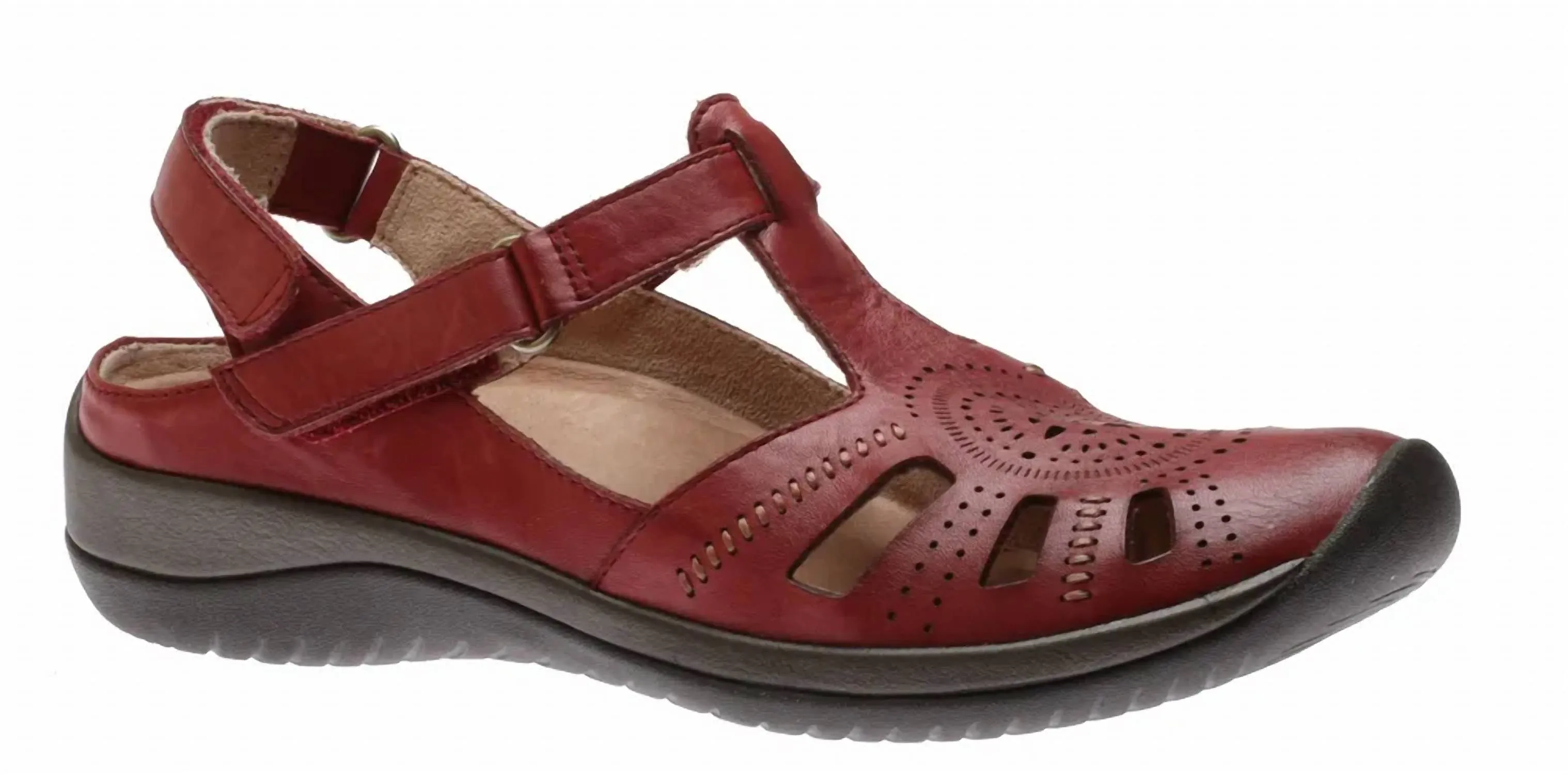 Women's Kara Curie Leather Cutout Sandal In Bordeaux