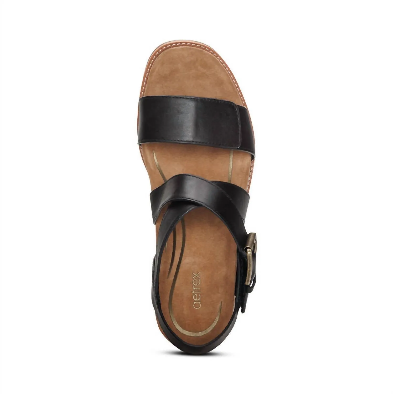 Women's Kristin Adjustable Cross Strap Low Heel Sandals In Black