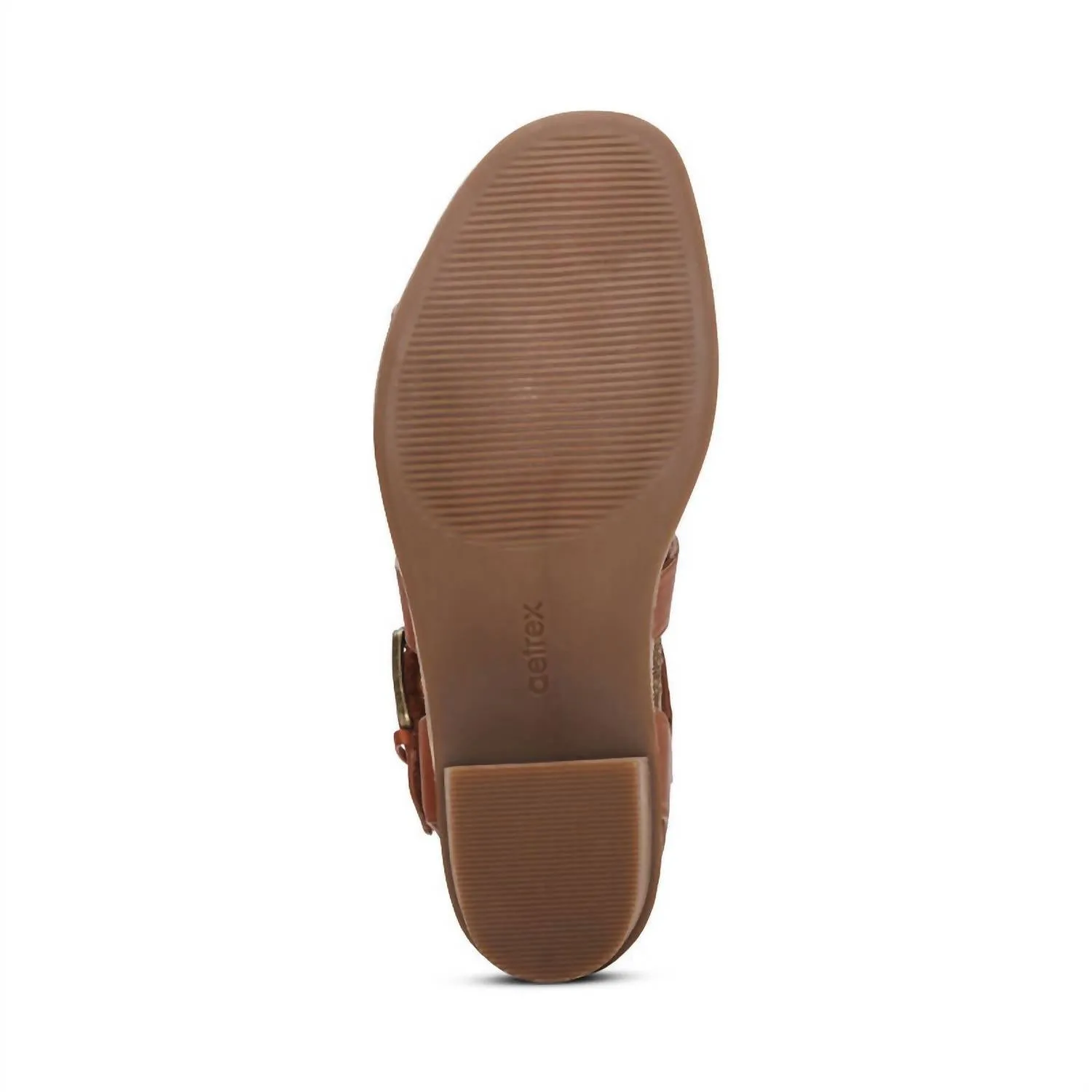Women's Kristin Adjustable Cross Strap Low Heel Sandals In Cognac