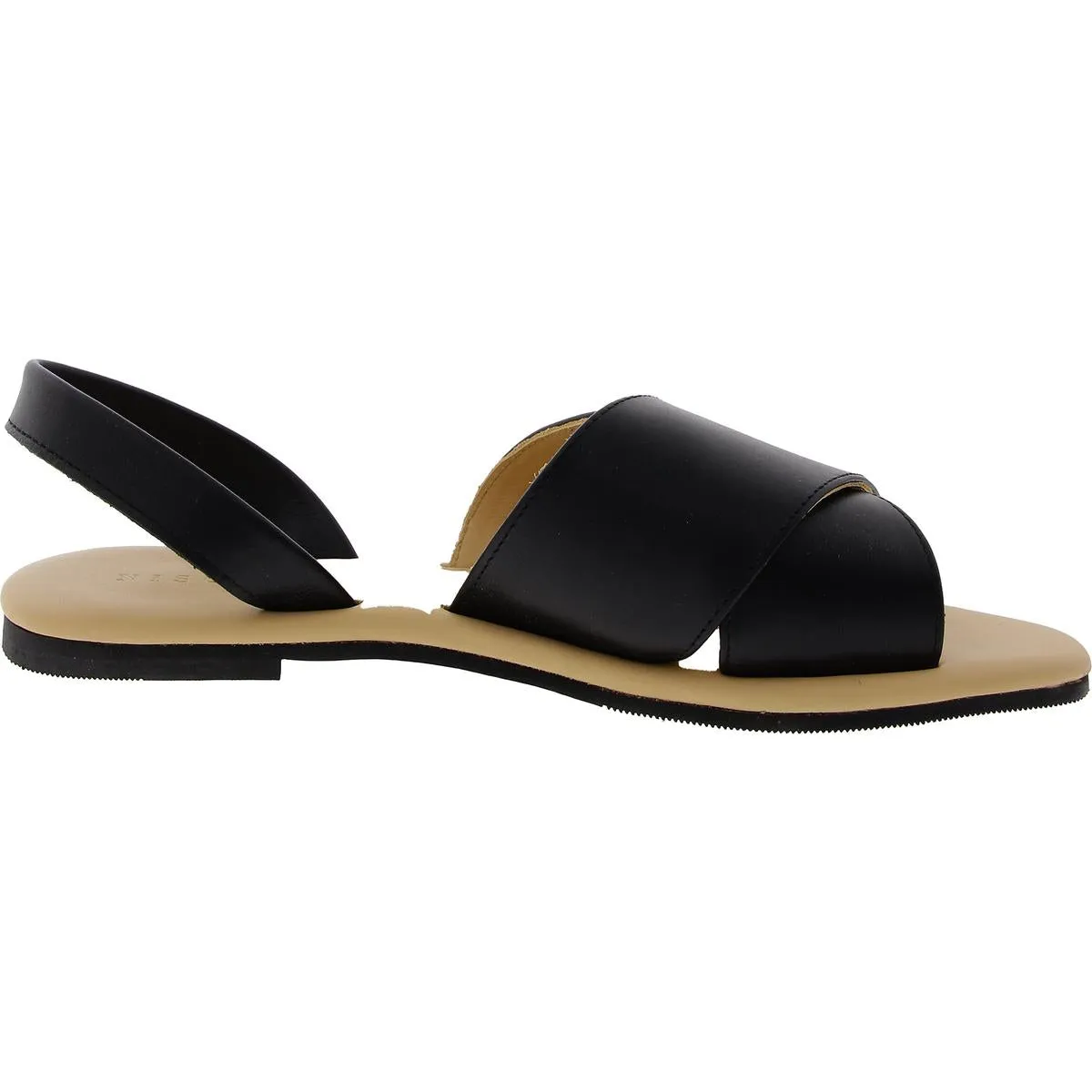 Womens Laceless Leather Slingback Sandals