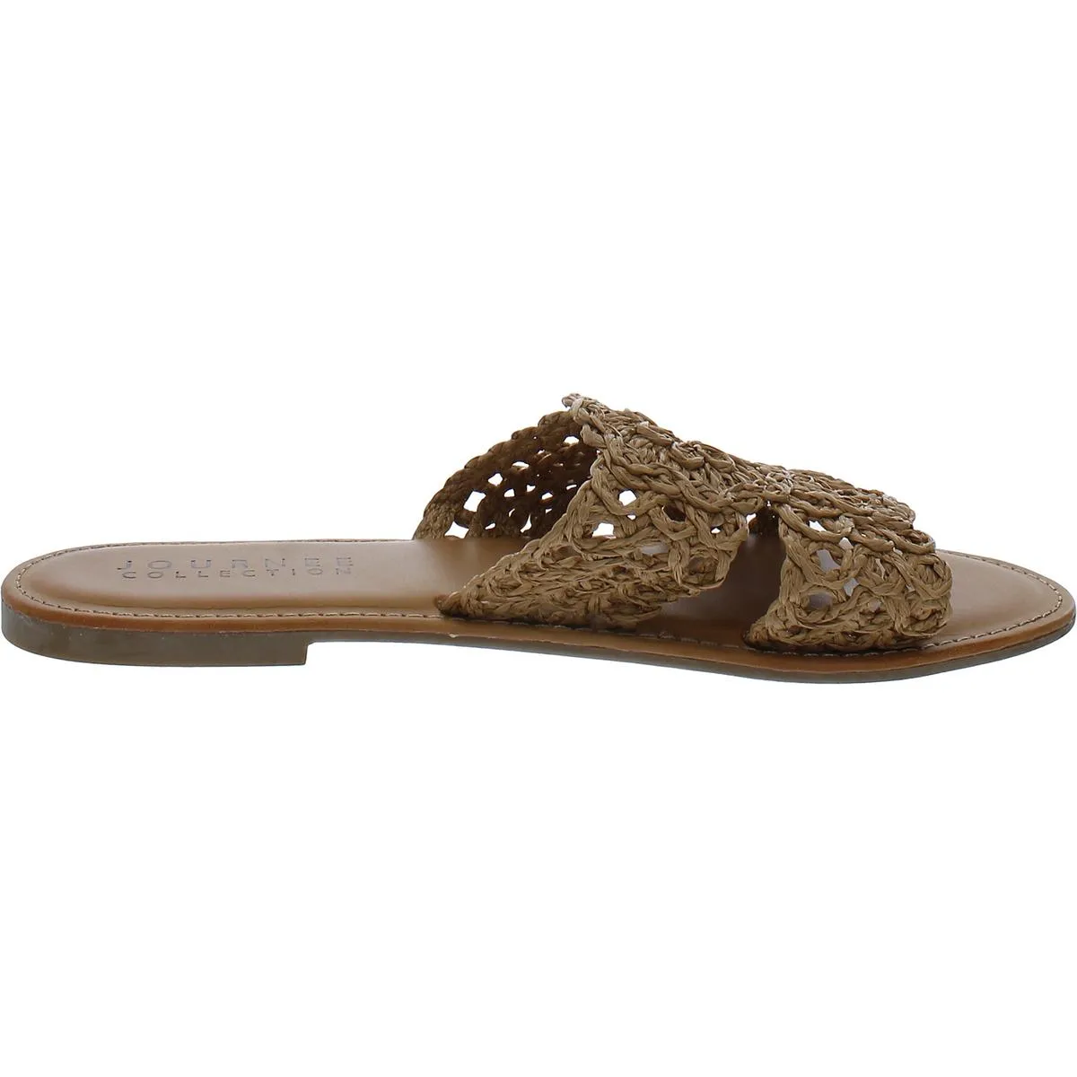 Womens Laceless Woven Slide Sandals