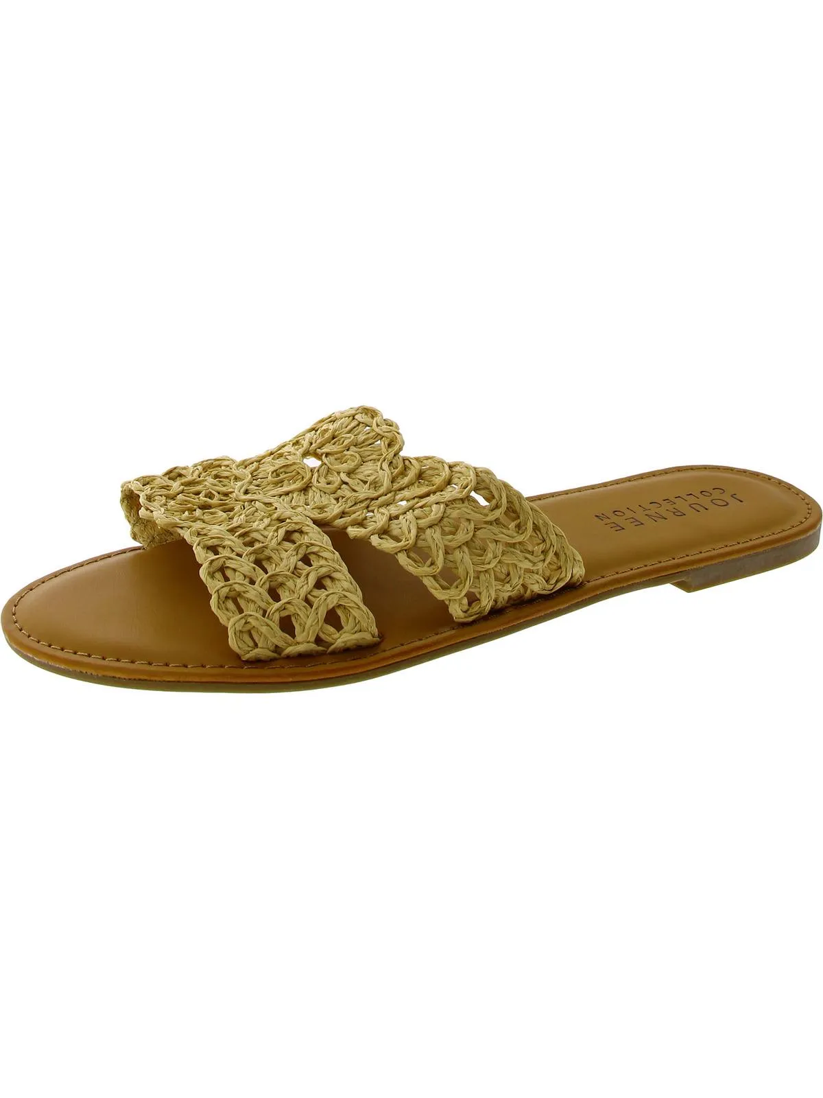 Womens Laceless Woven Slide Sandals