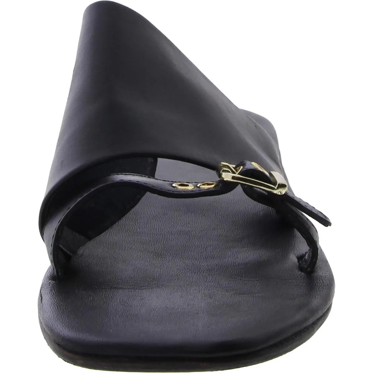 Womens Leather Adjustable Slide Sandals