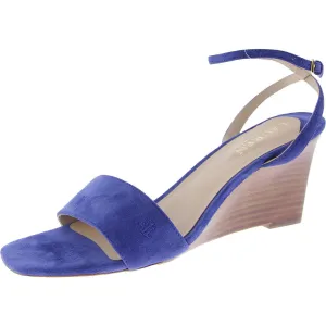 Womens Leather Open Toe Ankle Strap