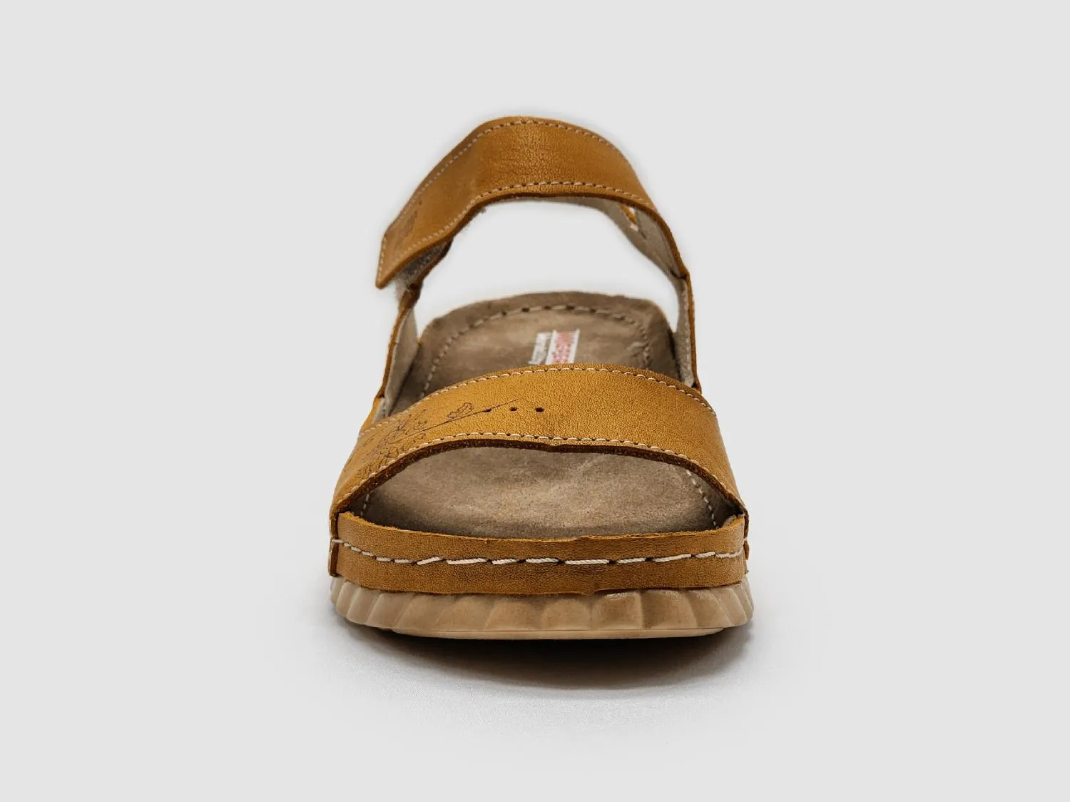 Women's Leather Sandals In Yellow