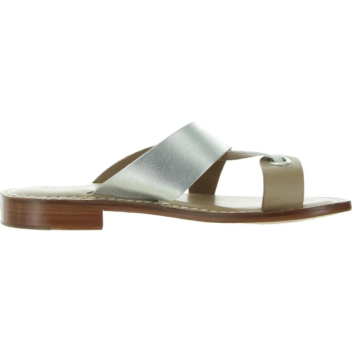 Womens Leather Slides Thong Sandals
