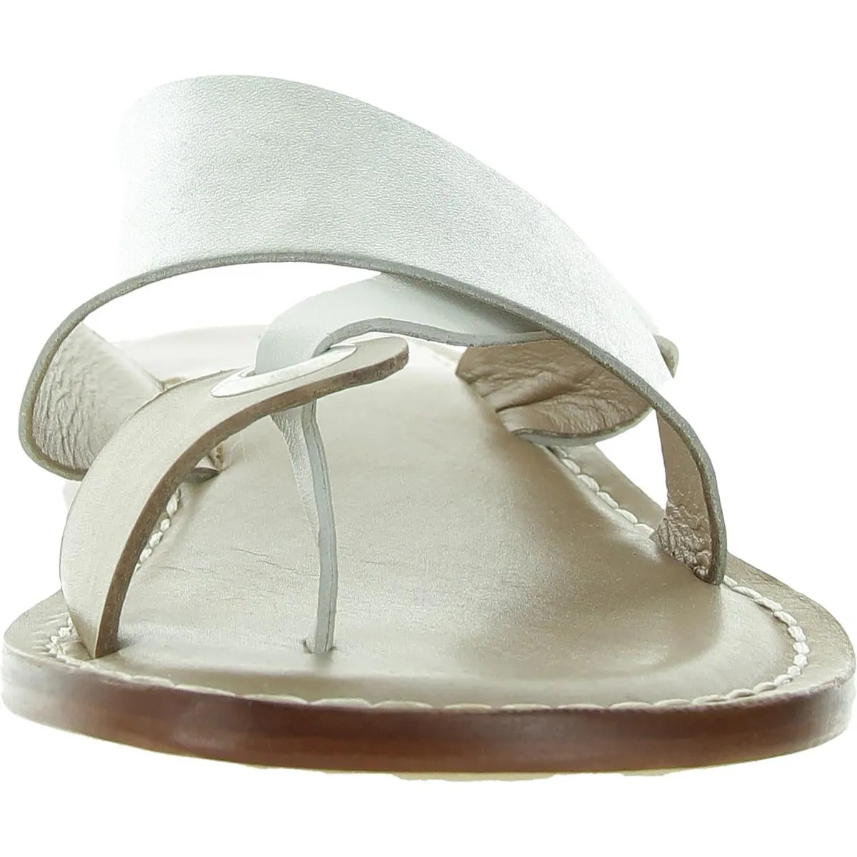 Womens Leather Slides Thong Sandals