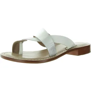 Womens Leather Slides Thong Sandals