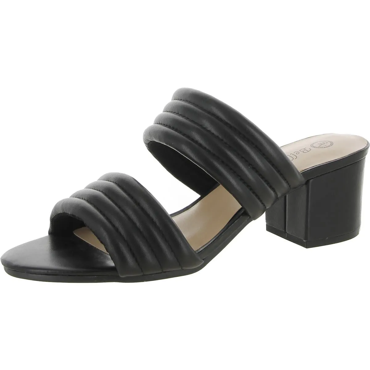 Womens Leather Slip On Heels