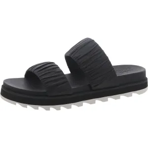 Womens Leather Strappy Flatform Sandals