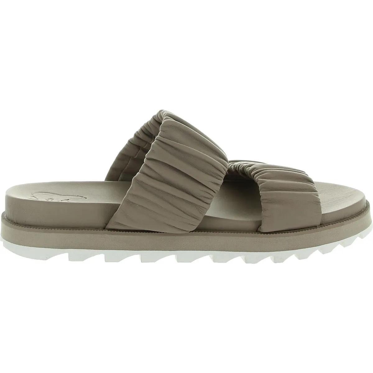 Womens Leather Strappy Flatform Sandals
