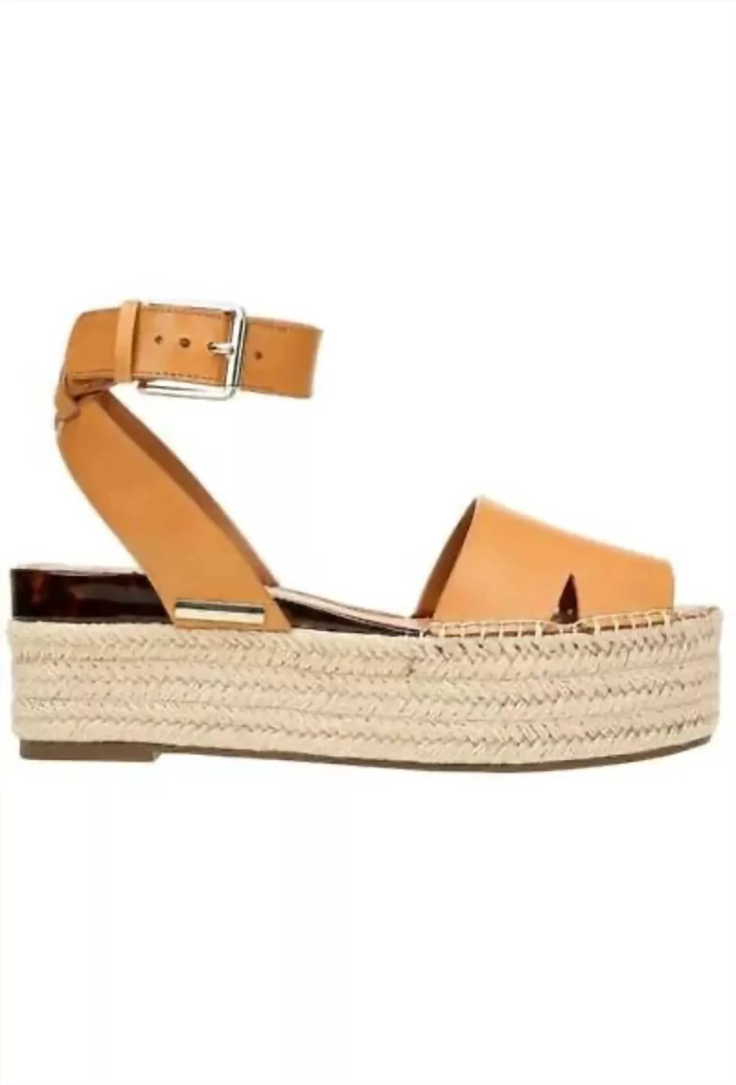 Women's Lexie Leather Ankle Strap Espadrille Sandals In Camel Leather