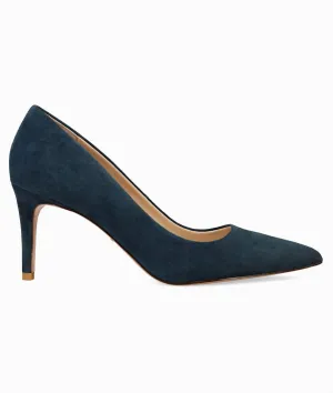 Women's Lizel Mid Heel In Midnight Kid Suede