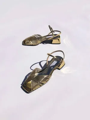 Women's Low 70S Sandals In Gold