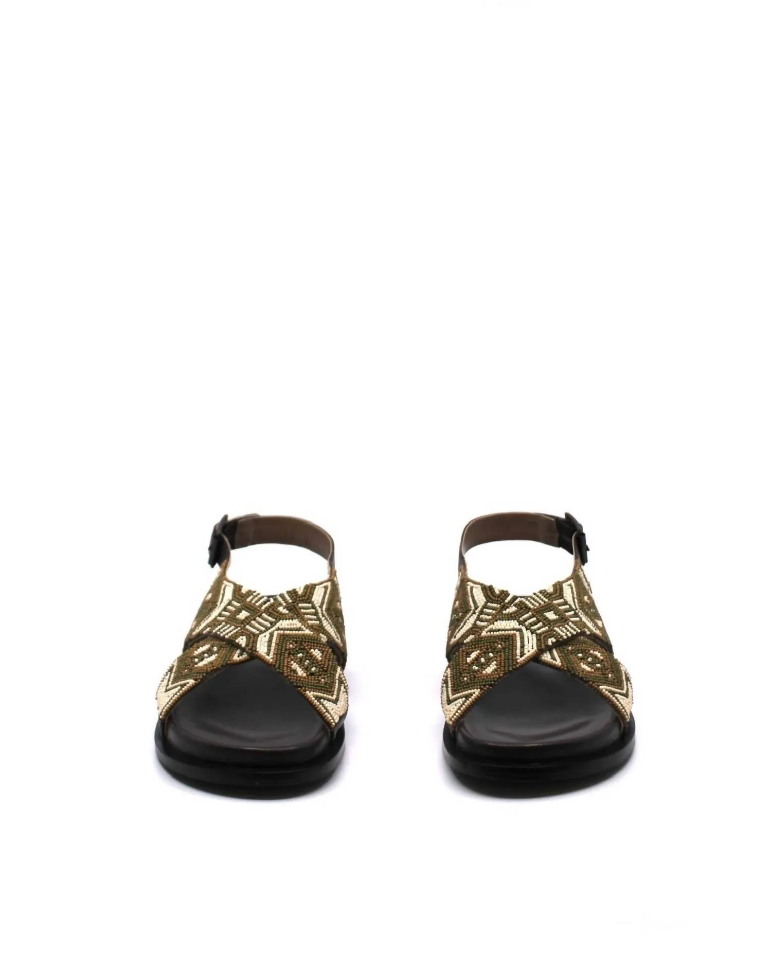 Women's Mali Beaded Sandal In Neutral Multi