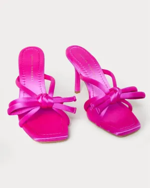 Women's Margi Bow Heeled Sandal In Fuchsia