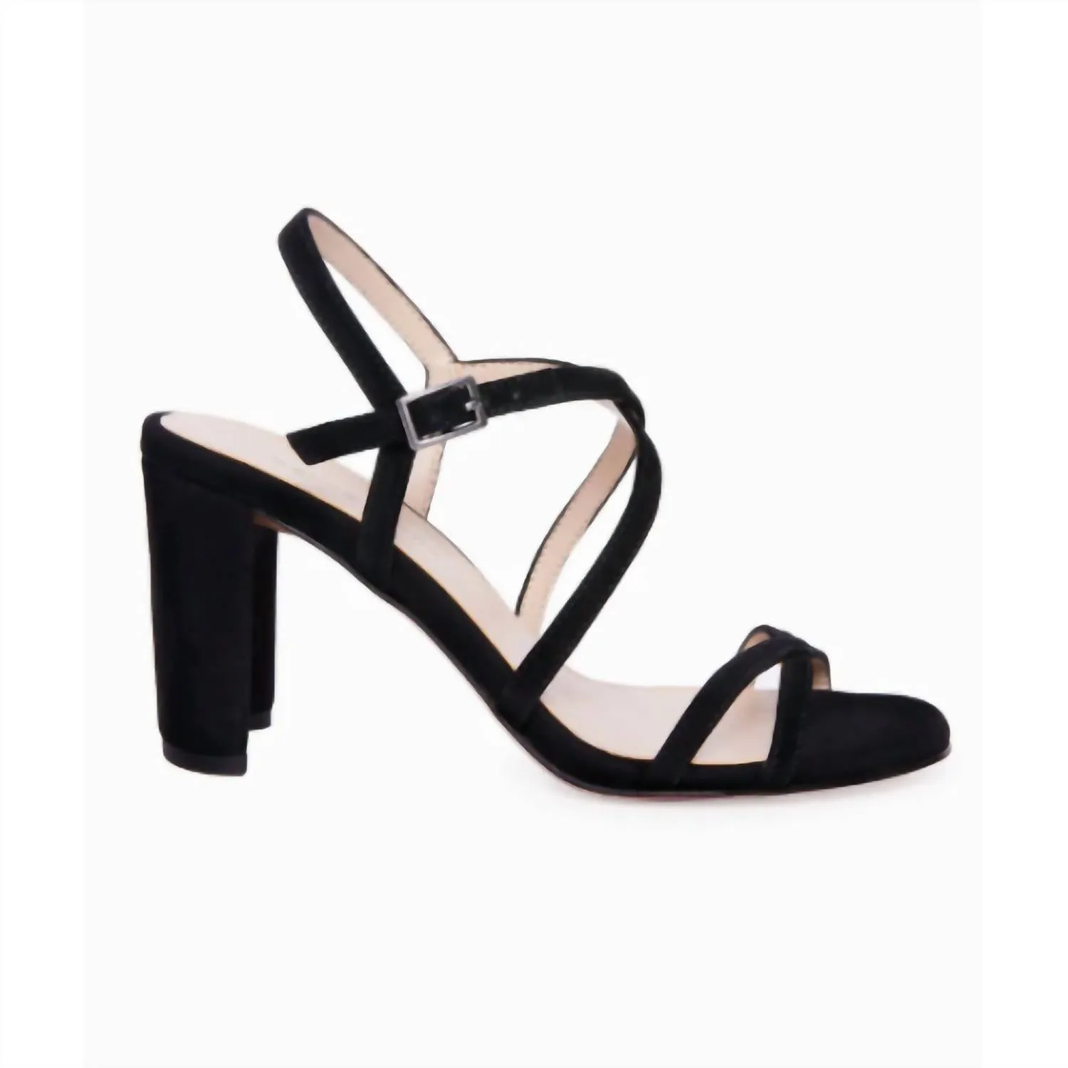 Women's Noreen Strappy Sandal In Black Kid Suede