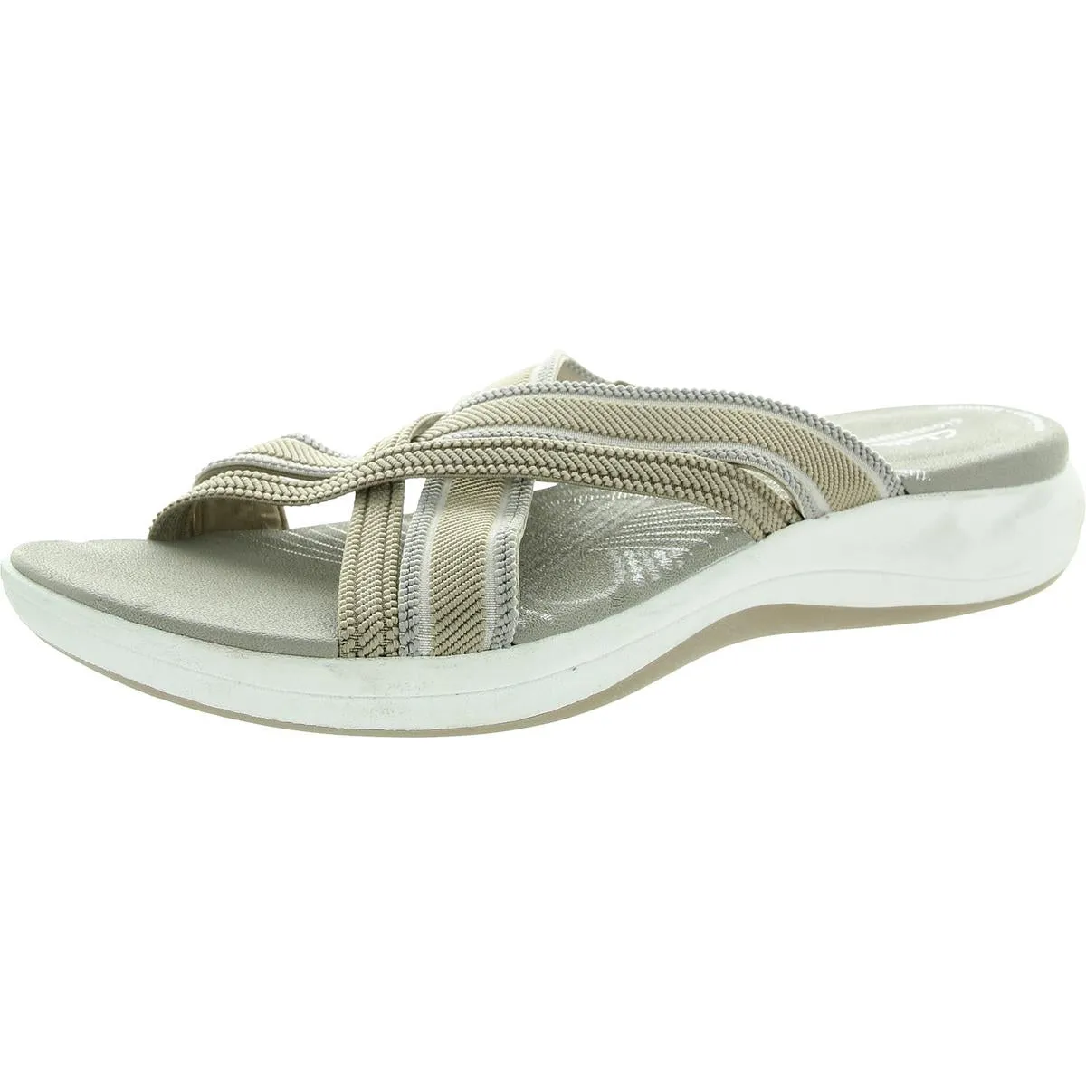 Womens Padded Insole Open Toe Slide Sandals