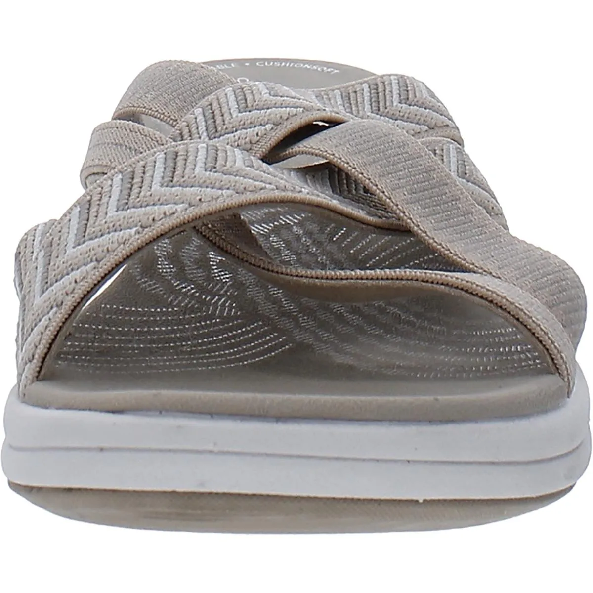 Womens Padded Insole Open Toe Slide Sandals